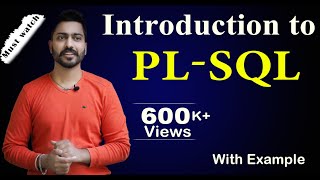 Lec-68: Introduction to PL-SQL in DBMS