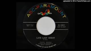 Paul Anka - Late Last Night (ABC-Paramount 10011)