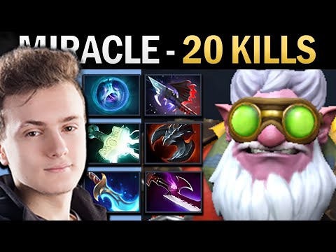 Sniper Dota Gameplay Miracle with Mjolnir and 20 Kills