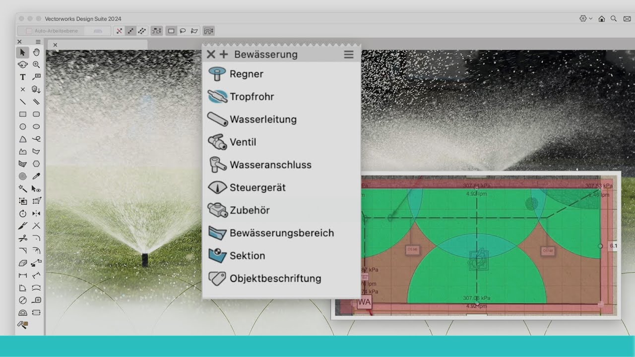 Bewässerungsplanung mit Vectorworks
