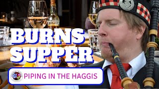 preview picture of video 'Burns Supper - piping in the haggis'