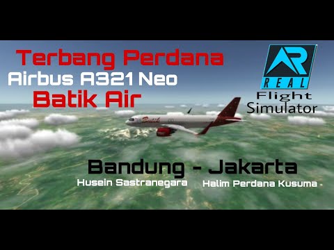 Menerbangkan Pesawat Dan Pertama Menjadi Pilot. Airbus A321Neo Batik Air Bandung - Jakarta...