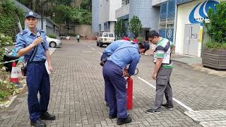 香港城市大學火警演習及滅火筒使用教學