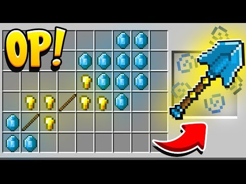 JeromeASF - HOW TO CRAFT A $1,000,000 RAINBOW SHOVEL! OVERPOWERED (Minecraft 1.13 Crafting Recipe) 5x5 Crafting