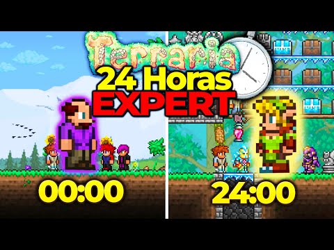 PASSEI 24 HORAS DA VIDA REAL NO TERRARIA EXPERT EM SQUAD @RubioKn @TioHoby @NiFF