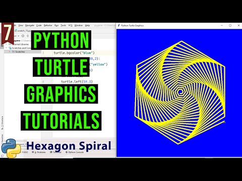 Hexagon Spiral With Python Turtle Python Turtle Graphics Tutorial7 Draw Designs In Python Turtle