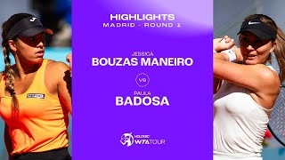 Jessica Bouzas Maneiro vs. Paula Badosa | 2024 Madrid Round 1 | WTA Match Highlights