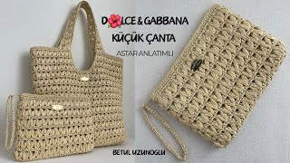 RAFYA İPTEN ÜNLÜ MARKA D🌺OLCE&GABBANA ÇANTA CÜZDANINI ÖRÜYORUZ