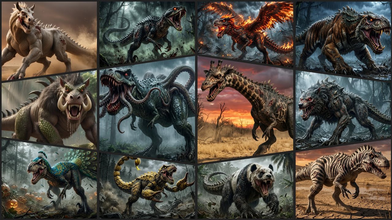 Most Dangerous Dianosaur Hybrids Created By AI That Will Blow Your Mind #Dinosaur #AI