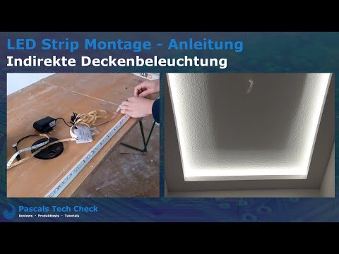 LED strip installation on the ceiling – indirect ceiling lighting || Instructions