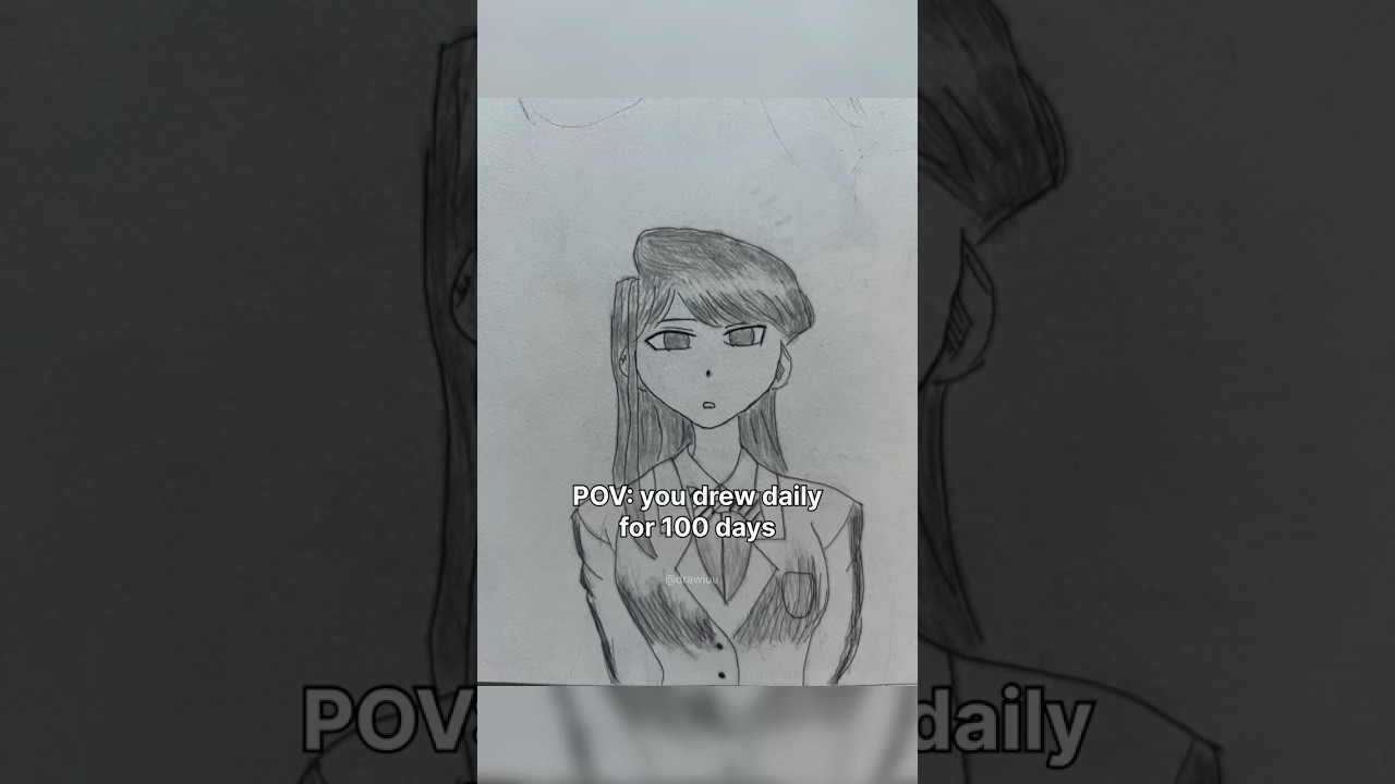 I drew daily for 100 days. #shorts #animeart #drawing #sketch #anime #art #sketchbook #pencildrawing