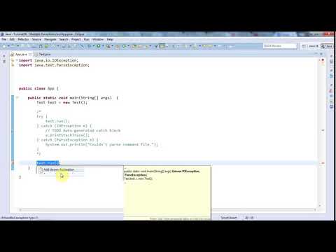 Learn Java Tutorial for Beginners, Part 36  Multiple Exceptions