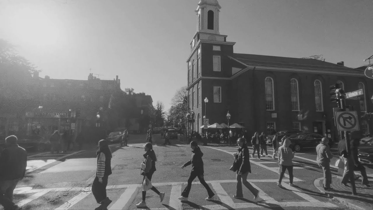 Boston in Motion | 8K HDR Monochrome City Drive • Real Urban Sounds