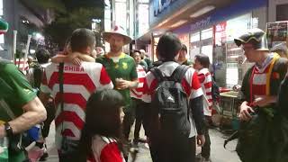ハロウィン越えた賑わい【ワールドカップラグビー決勝】終了後の新横浜の繁華街リポート