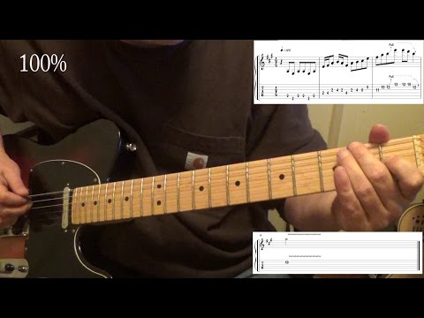 Guitar Lesson - Country Guitar Lick In A (#2) -Tab and Backingtrack