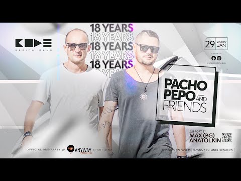 Pacho, Pepo & Friends will celebrate 18 Years at Club CODE - 29JAN2022