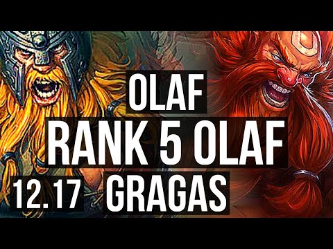 OLAF vs GRAGAS (TOP) | Rank 5 Olaf, 7 solo kills, Godlike | EUW Challenger | 12.17