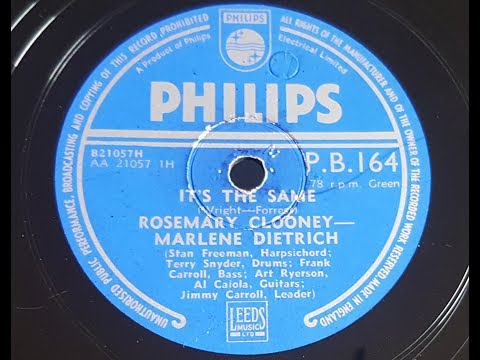 Rosemary Clooney   Marlene Dietrich 'It's The Same' 1953 78 rpm