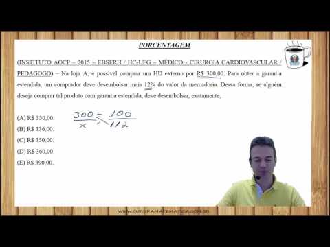 AOCP02Q01 - INSTITUTO AOCP - 2015 - EBSERH - PORCENTAGEM (www.gurudamatematica.com.br)