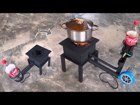 How to make a simple and beautiful waste oil burning stove / Super effective idea