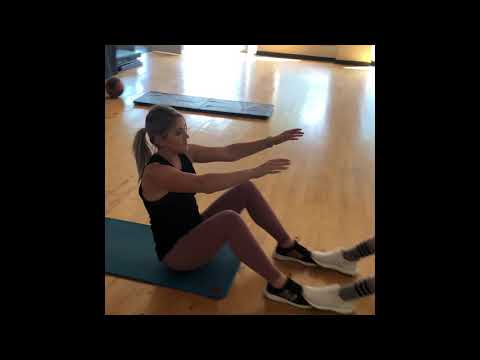 Partner core medicine ball exercises