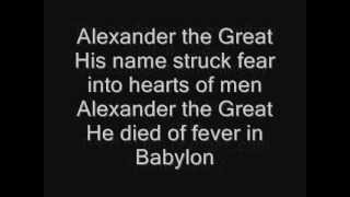 Iron Maiden - Alexander The Great Lyrics