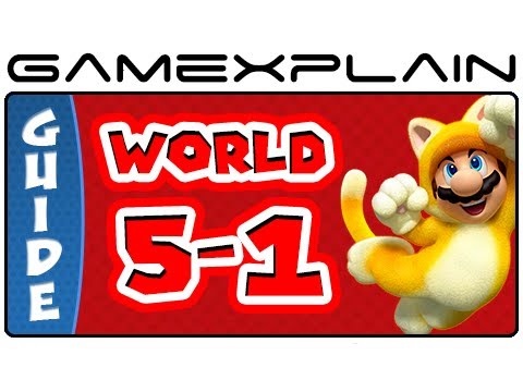 Super Mario 3D World - World 5-1 Green Stars & Stamp Locations Guide & Walkthrough