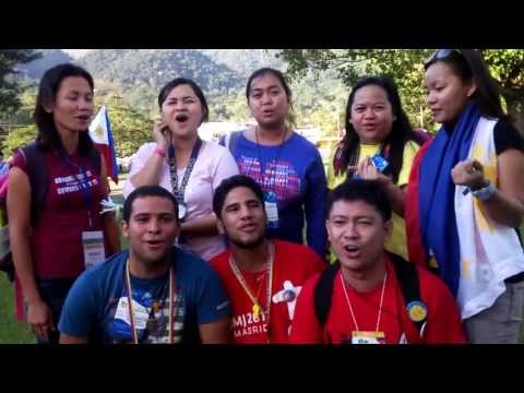 WYD pilgrims chant WYD 2013 theme song in different tunes