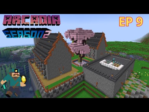 VILLAGER Trading Hall Arcadia S2 EP9 Minecraft Survival Let's Play