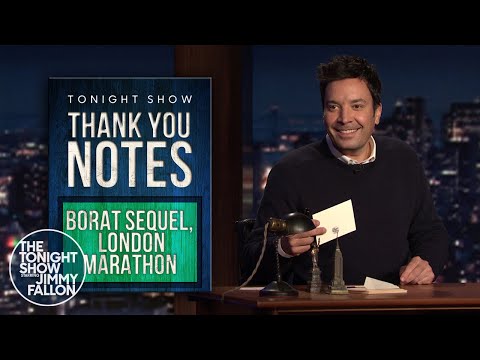 謝謝你的留言。波拉特續集，倫敦馬拉松 (Thank You Notes: Borat Sequel, London Marathon)