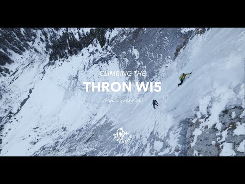 Climbing the Thron in Avers, Switzerland