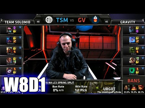 TSM vs Gravity Gaming | S5 NA LCS Spring 2015 Week 8 Day 1 | Team Solomid TSM vs GV W8D1G3 VOD 60FPS