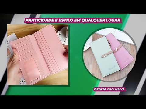 Carteira Feminina de Luxo em Couro Classic