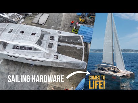 BUILD ➜ SAIL: Installing the Sailing Hardware ⛵️ (Aluminum Catamaran Build Pt. 42)