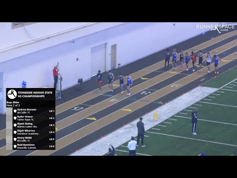 Boys 800m Section 2 - Tennessee State HS Indoor Championships 2026 [Full Race Replay]