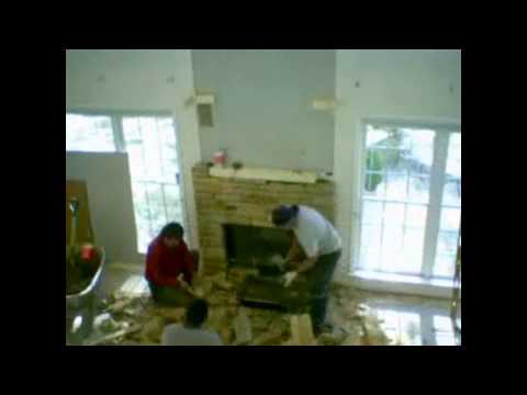 Stone Fireplace Construction Time Lapse