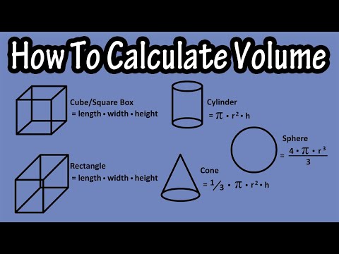 How To Calculate Find The Volume of A Cube, Square Box, Rectangle, Cylinder, Cone, Sphere Or Ball