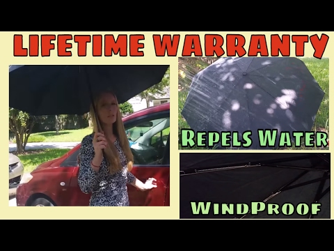 Testing the repel automatic open/close umbrella & review