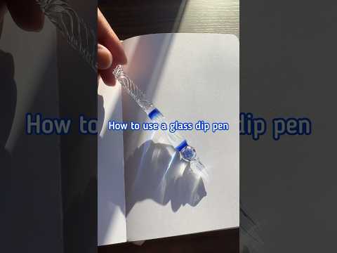 Learn How to Use Glass Dip Pen in 36 sec. #japan #glassdippen #glasspen #kawaiistuff #art