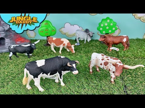 , title : 'Cows and Bulls Collection!! "Skyheart Toys" schleich cow toys for kids safari ltd'