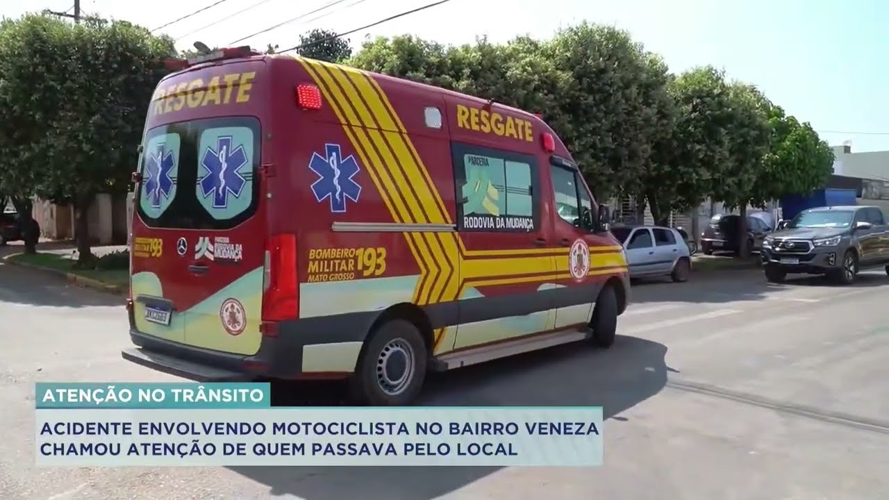 ACIDENTE ENVOLVENDO MOTOCICLISTA EM LUCAS DO RIO VERDE