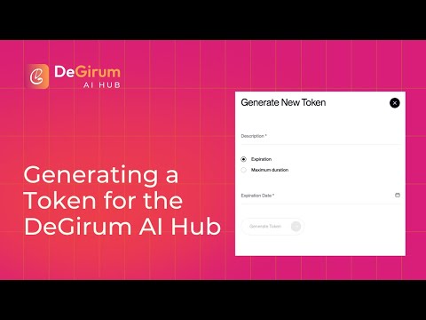 Generating a Token for the DeGirum AI Hub