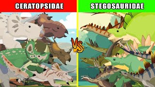 Ceratopsidae vs Stegosauridae Dinosaurs [S1] | Dino Animation