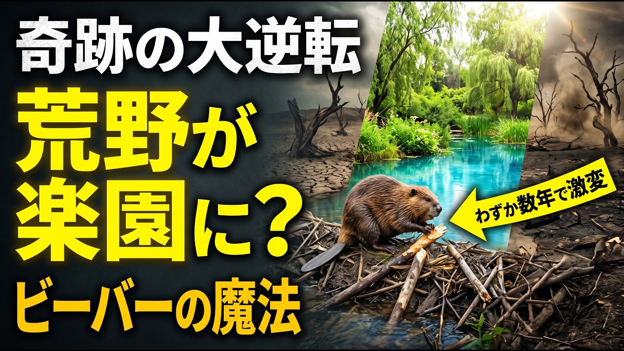 😱驚愕！アメリカがビーバーを荒野に放った結果、奇跡が起きた…✨#ビーバー#生態系の奇跡#自然再生#アンビリーバブル #信じられない#大自然の力#荒野の復活#環境保護#動物のエンジニア