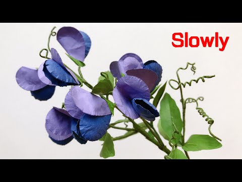 ABC TV | How To Make Easy Sweet Pea Paper Flower | Flower Die Cuts (Slowly) - Craft Tutorial
