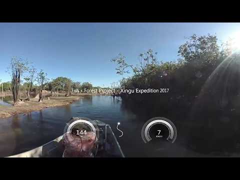 360 video: upper tributary of the Xingu river, Brazil