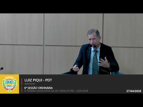 6ª Sessão Ordinária  da Câmara Municipal  de Januária MG -  27/04/2026