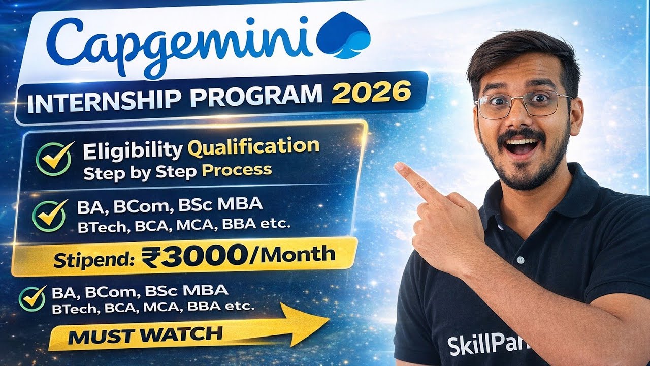 Capgemini Internship 2026 🔥 Full Guide | Eligibility, Salary, Selection Process | Don’t Miss This!