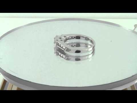 Estate 0.75CT Princess Cut Diamond 14K White Gold Engagement Ring Certified