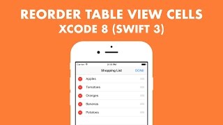 Download the video "How To Reorder/Rearrange Table View Cells In Xcode 8 (Swift 3)"